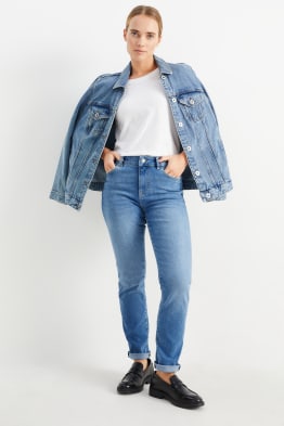 Slim jeans - mid-rise waist - shaping jeans - LYCRA®