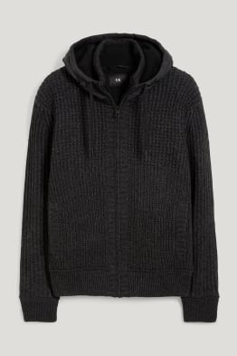 Strickjacke mit Kapuze
