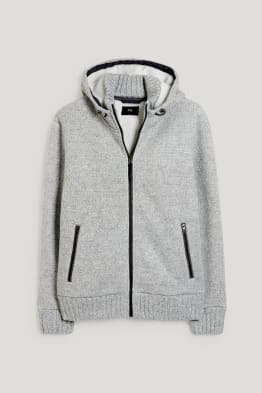 Strickjacke mit Kapuze