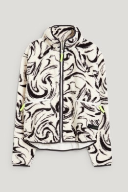 Sport-Fleecejacke - gemustert
