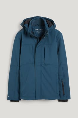 Giacca soft shell con cappuccio