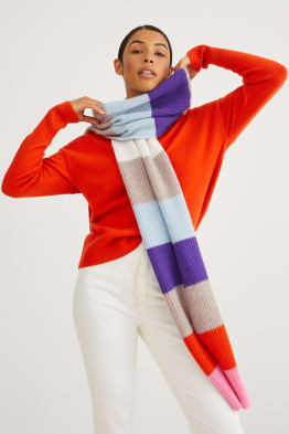 Cashmere scarf - striped