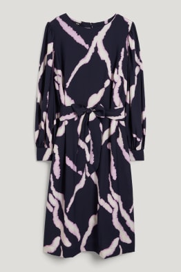 Robe évasée - à motif