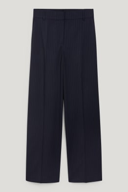 Spodnie materiałowe - wysoki stan - szerokie nogawki