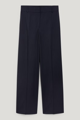 Plátěné kalhoty - high waist - wide leg
