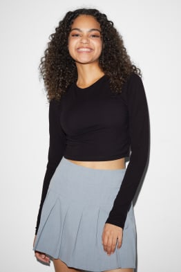 CLOCKHOUSE - camiseta crop de manga larga