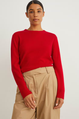 Maglione basic - misto lana con cashmere