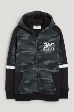 Felpa con zip e cappuccio