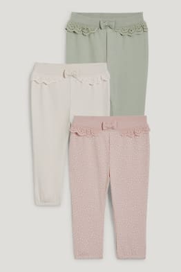 Confezione da 3 - pantaloni sportivi per neonate