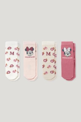Lot de 4 paires - Minnie Mouse - chaussettes à motif