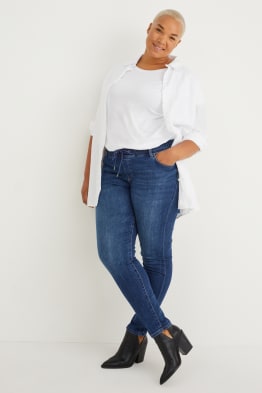 Relaxed jeans - mid-rise waist - LYCRA®