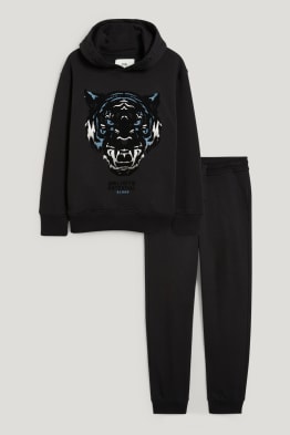 Komplet - bluza z kapturem i spodnie dresowe - 2 części