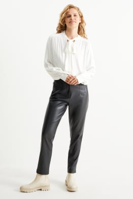 Pantalons - tapered fit - pell sintètica