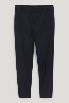 Pantalon - mid waist - slim fit - krijtstrepen