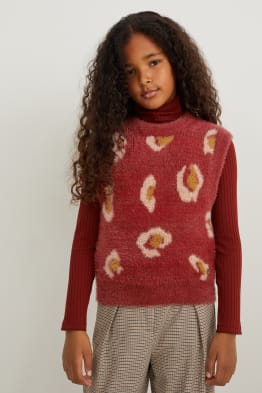Vestă pulover - cu model