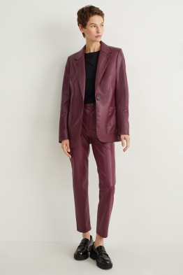 Broek - high waist - straight fit - imitatieleer