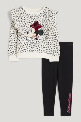Minnie - set - felpa e leggings termici - 2 pezzi