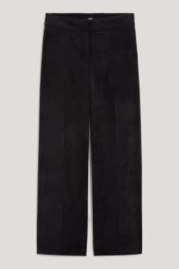 Pantalon de velours - mid waist - jambes larges