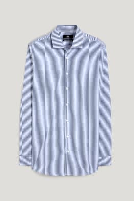Koszula biznesowa - slim fit - kołnierzyk włoski - dobrze się prasuje