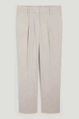 Pantalon de toile - high waist - tapered fit