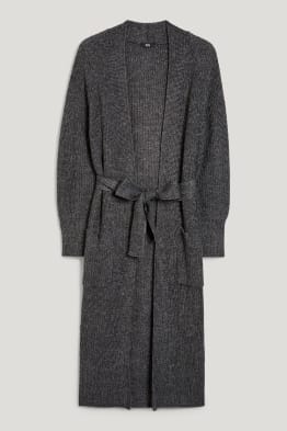 Lang gebreid vest