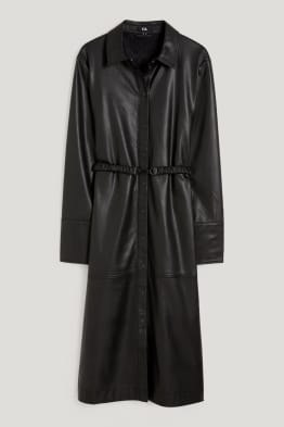 Vestido camisero - polipiel