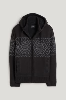 Strickjacke mit Kapuze