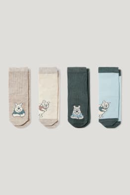 Confezione da 4 - Winnie the Pooh - calzini neonati con motivi