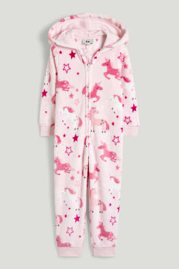 Eenhoorn - onesie van fleece, met capuchon