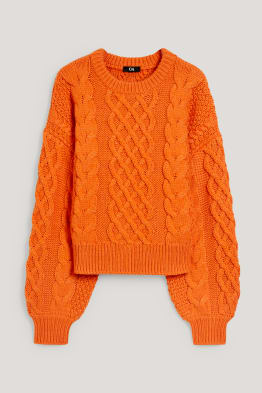 Jumper - cable knit pattern