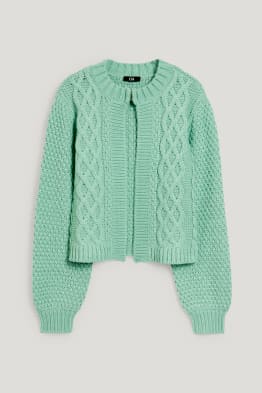 Gilet en maille - motif tressé