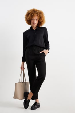 Spodnie materiałowe - średni stan - tapered fit