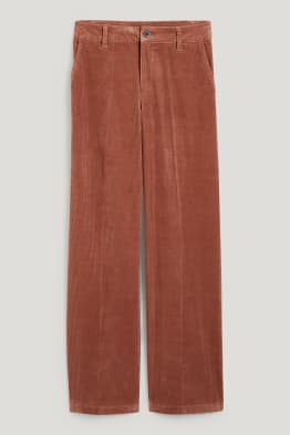 Pantaloni di velluto a coste - vita alta - gamba larga