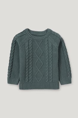 Sweter niemowlęcy - warkoczowy wzór