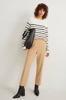 Stoffhose - Mid Waist - Tapered Fit