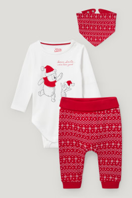 Winnie de Poeh - babyoutfit voor de kerst - 3-delig