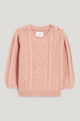Maglione per neonate - motivo treccia