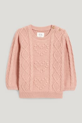 Pullover bébé - motif tressé