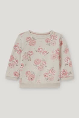 Baby-Sweatshirt - geblümt