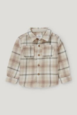 Camisa de franel·la per a nadó - de quadres