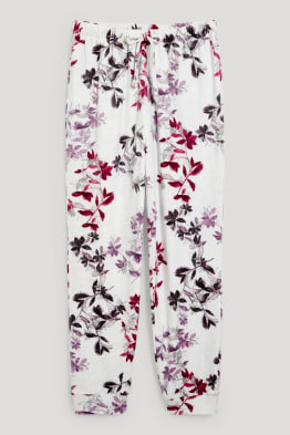 Pantalons de pijama de vellut - de flors
