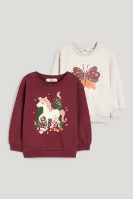 Wielopak, 2 szt. - jednorożec - bluza trykotowa