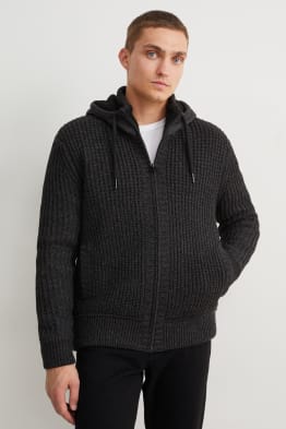 Strickjacke mit Kapuze