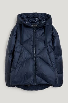 Donzen jas met capuchon