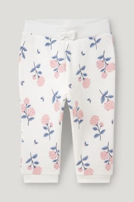 Pantaloni de trening bebeluși - cu flori