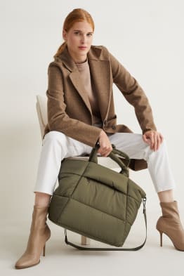 Gewatteerde shopper met afneembare riem