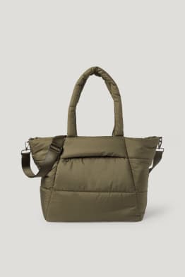 Gewatteerde shopper met afneembare riem