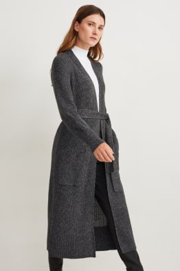 Lang gebreid vest