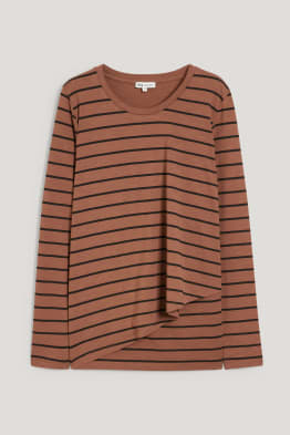 Still-Langarmshirt - gestreift