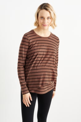 Still-Langarmshirt - gestreift